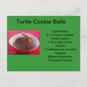 Turtle Cookie Balls Postcard
