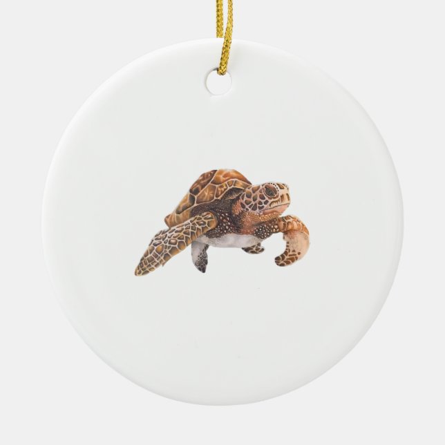 Turtle Copy Copy Copy Copy Copy Copy Copy Copy Cop Ceramic Ornament (Front)