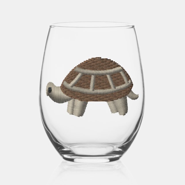 Turtle Copy Copy Copy Copy Copy Copy Copy Copy Cop Stemless Wine Glass (Front)