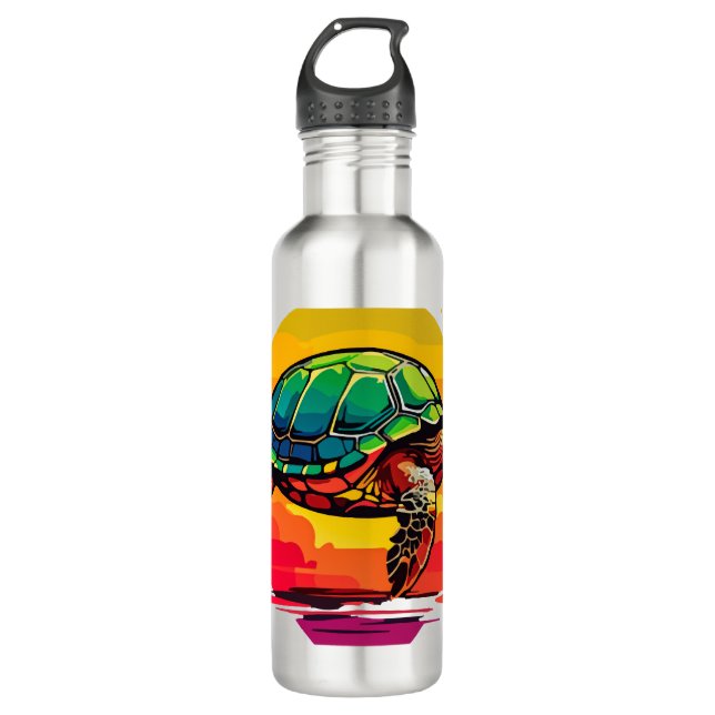 Turtle Copy Copy Copy Stainless Steel Water Bottle (Front)