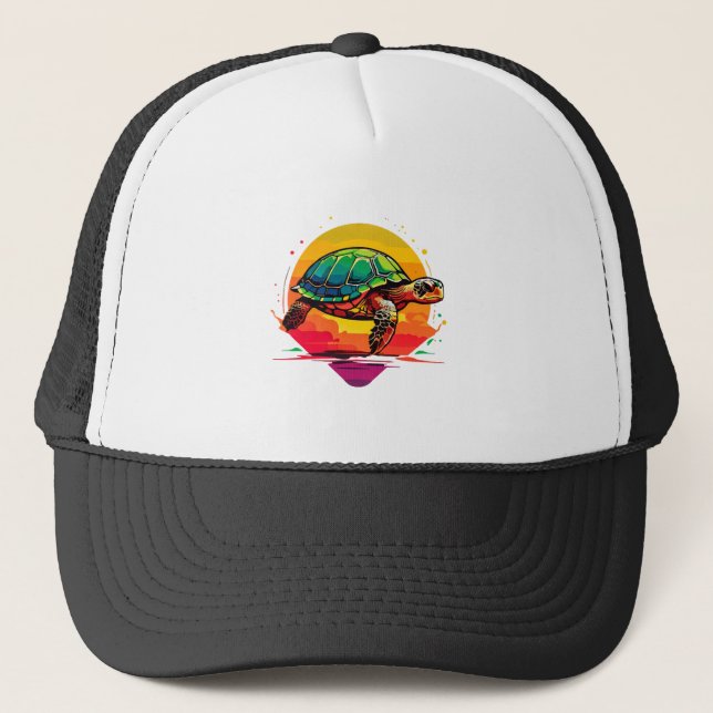 Turtle Copy Copy Copy Trucker Hat (Front)