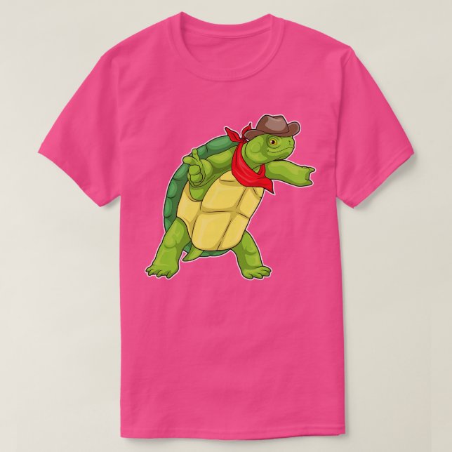 Turtle Cowboy Cowboy hat T-Shirt (Design Front)