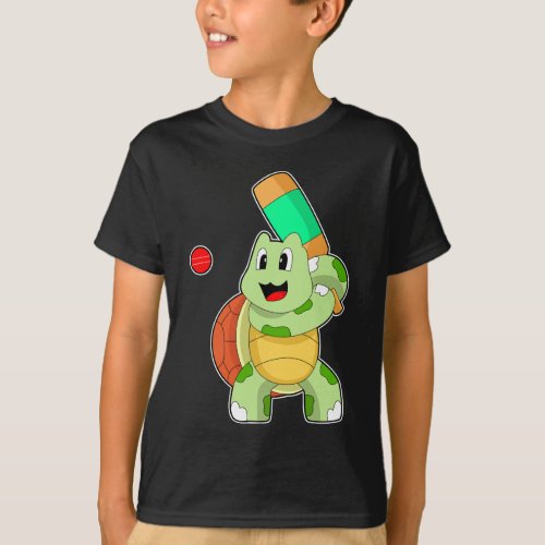 Turtle Cricket Cricket bat T_Shirt