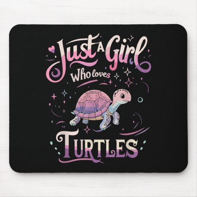 Turtle Cute Girl Men Women S  Mouse Pad (Front)