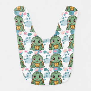 Turtle Cute Kawaii  Baby Bib