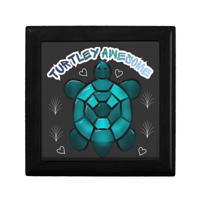  Turtle Cute Pun Funny Animal Gift Box (Front)