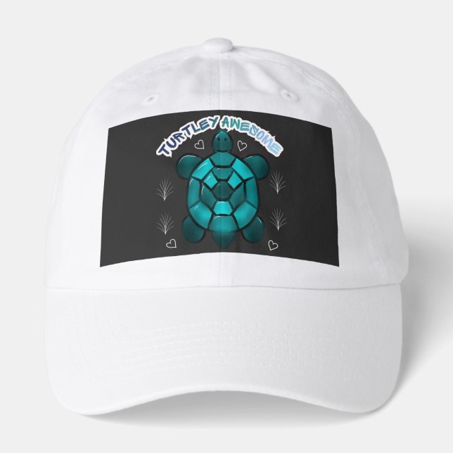  Turtle Cute Pun Funny Animal Gift Hat (Front)