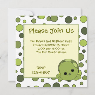 Turtle Cutie Invitation