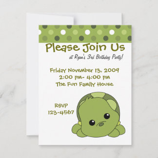 Turtle Cutie Invitation