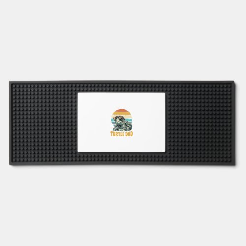 Turtle Dad Retro Sunset Vintage Engraving Vector D Bar Mat