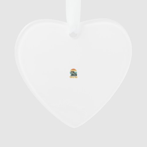 Turtle Dad Retro Sunset Vintage Engraving Vector D Ornament