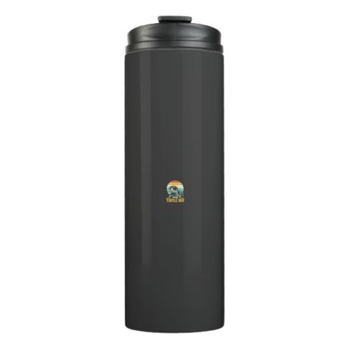 Turtle Dad Retro Sunset Vintage Engraving Vector D Thermal Tumbler