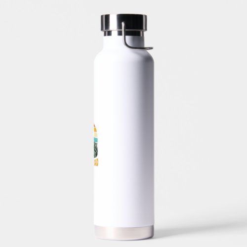 Turtle Dad Retro Sunset Vintage Engraving Vector D Water Bottle