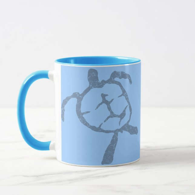 turtle-dark blue mug (Left)