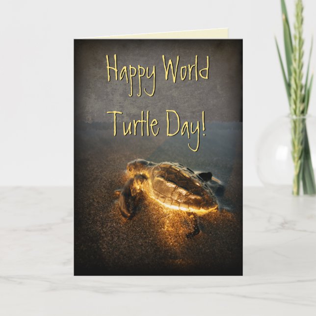 Turtle Day (text customizable) Card (Front)