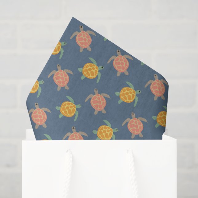 Turtle Decoupage Tissue Paper, Sea Turtle Paper (Gift Bag)