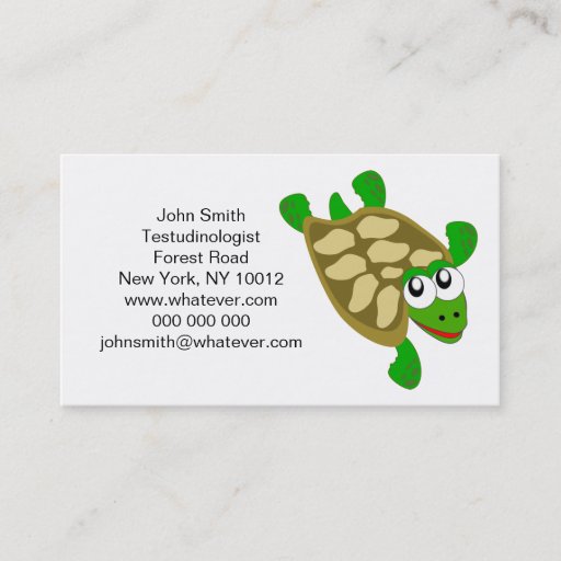 Customizable Turtle Testudinologist Business Card