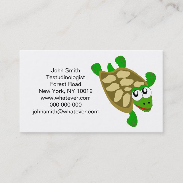 Turtle Design Business Card (Front)