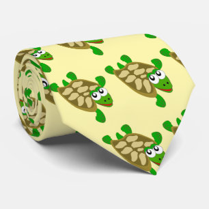 Turtle Design Neck Tie