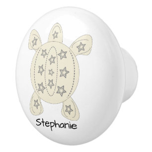 Turtle Design Personalised Ceramic Knob