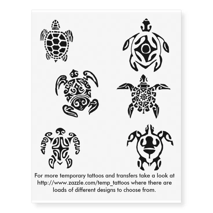 Turtle design transfers and temporary tattoos | Zazzle
