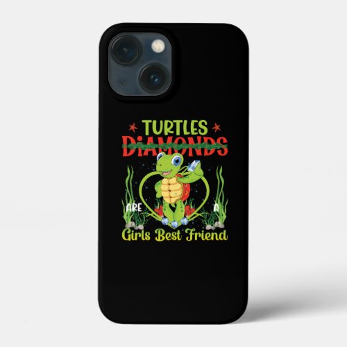 turtle diamonds are girls best friend iPhone 13 mini case