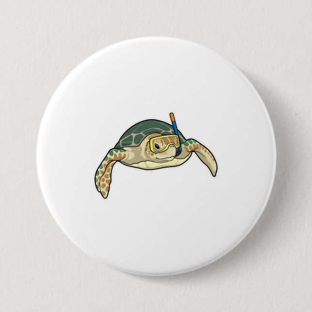 Turtle Diver Snorkel Button (Front)