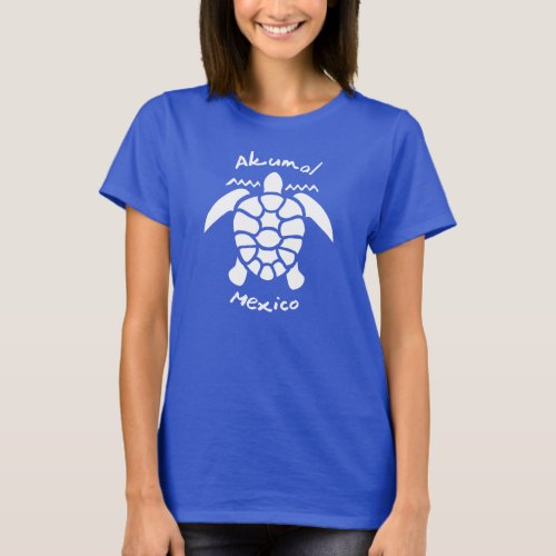 Turtle Diving Akumal Mexico T_Shirt