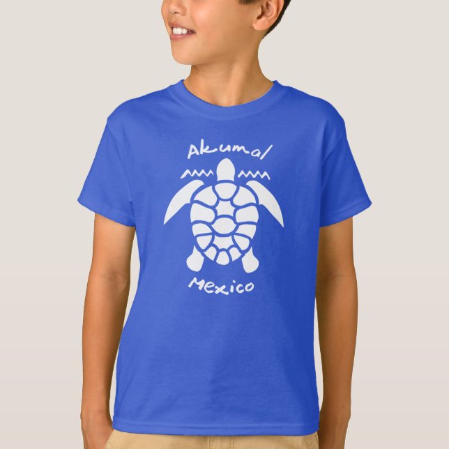 Turtle Diving Akumal, Mexico T-Shirt (Front)