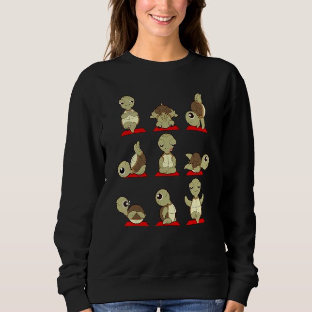 Turtle Do Yoga Workout Save Turtle Sweatshirt (Front)