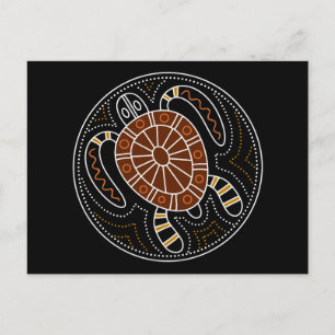 Turtle Dotted Design Postcard