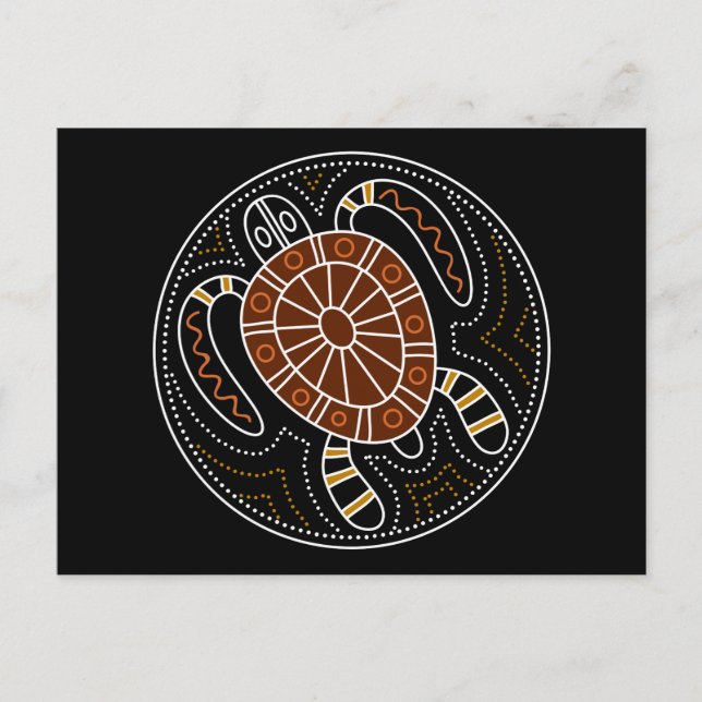 Turtle Dotted Design Postcard (Front)