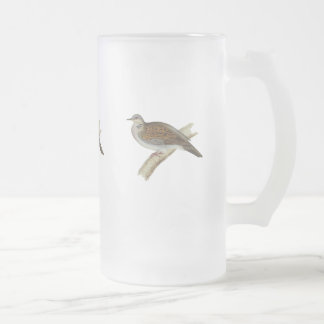 Turtle Dove Frosted Glass Beer Mug