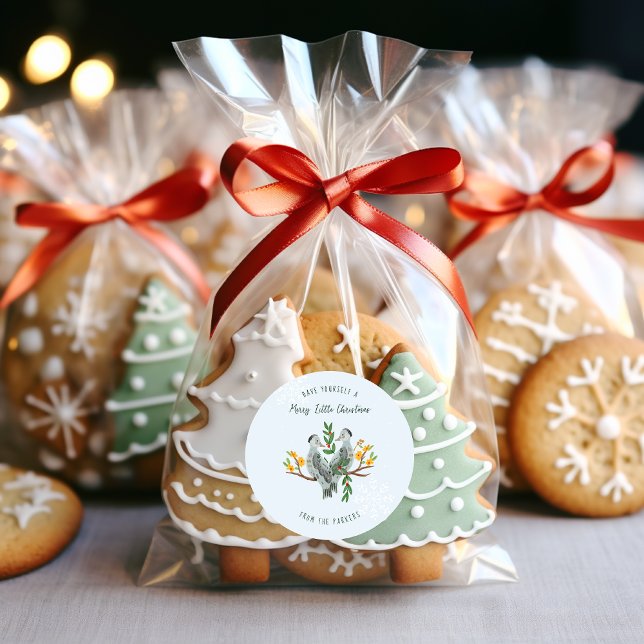 Turtle Doves | 12 Day of Christmas Holiday Classic Round Sticker (Creator Uploaded)