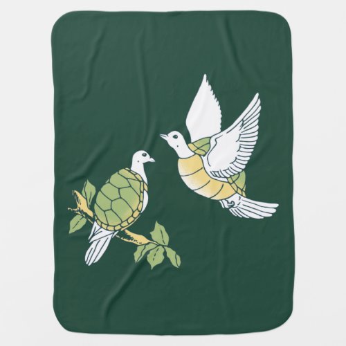  Turtle Doves Baby Blanket