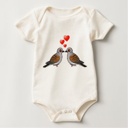 Two Turtle Doves in Love Infant Organic Creeper