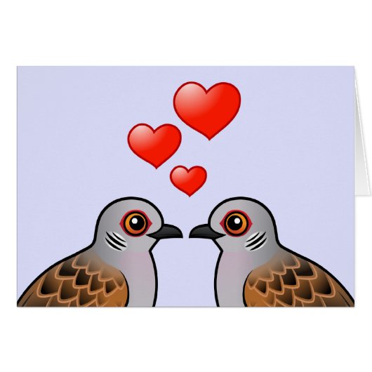 Turtle Doves in Love Cards (Front Horizontal)