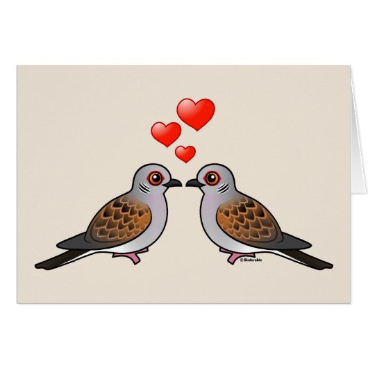Turtle Doves in Love Cards (Front Horizontal)