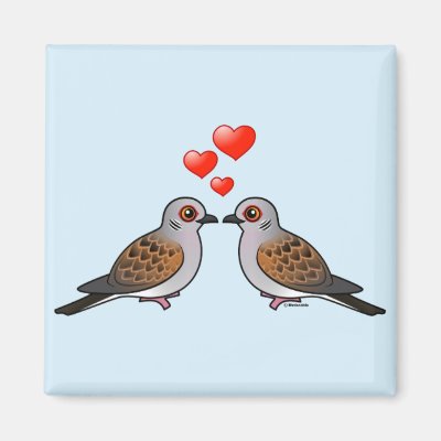Turtle Doves in Love Magnet
