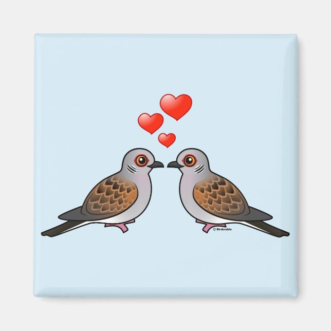 Turtle Doves in Love Magnet (Front)