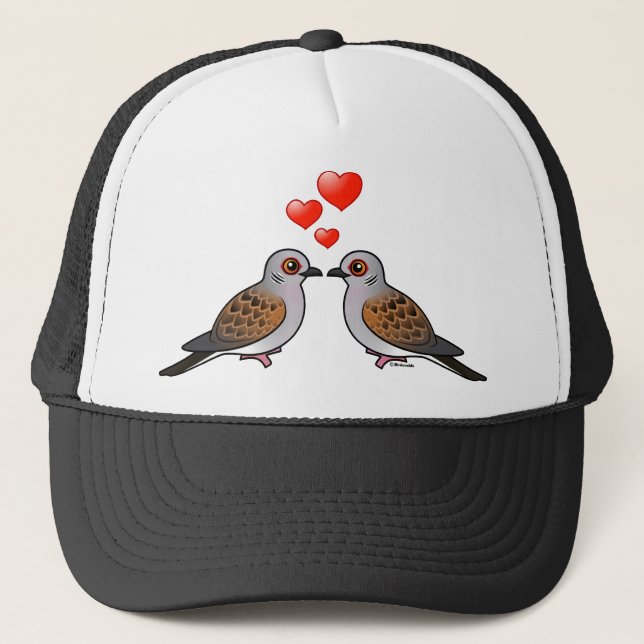 Turtle Doves in Love Trucker Hat (Front)