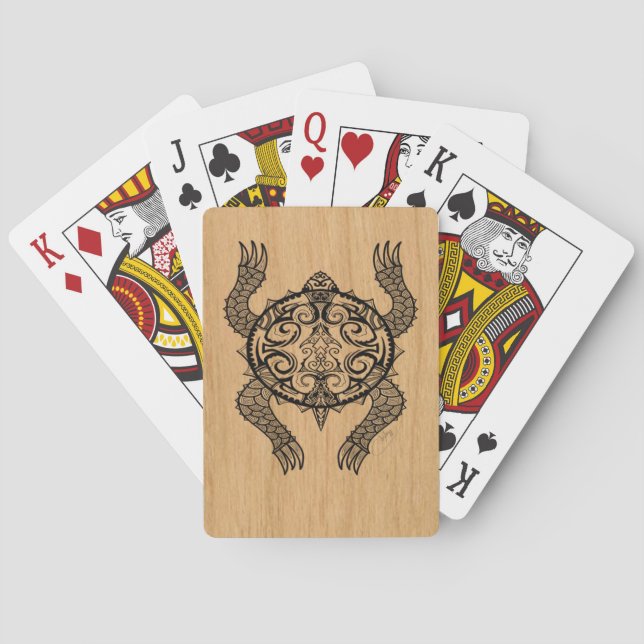 Turtle Drawing Poker Cards (Back)