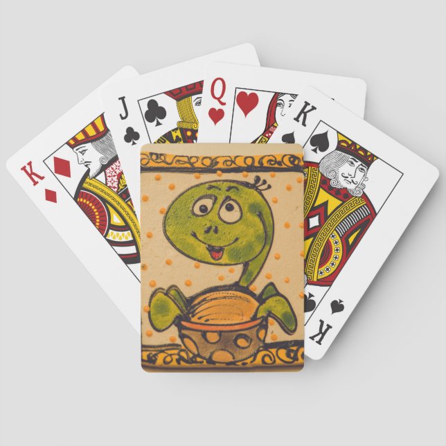 Turtle drawing poker cards (Back)