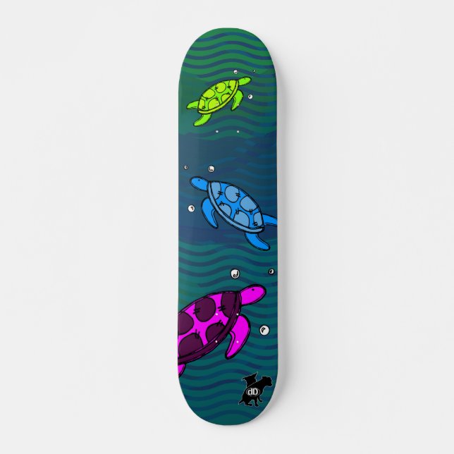 Turtle Dreaming Skateboard Deck (Front)