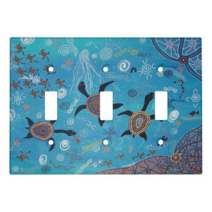Turtle Dreaming Triple Light Switch Cover