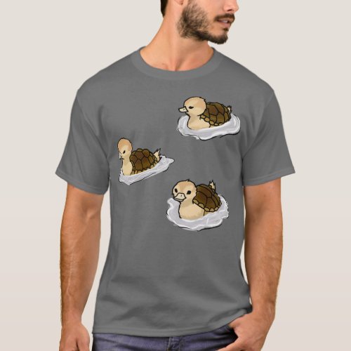 Turtle Ducks Sticker T_Shirt