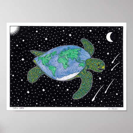 Turtle Earth Poster