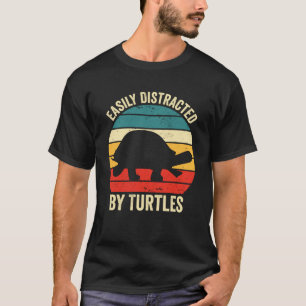 Turtle Easily Distracted By Turtles Sea Vintage Ki T-Shirt