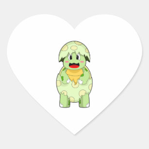 Turtle Egg shell Heart Sticker