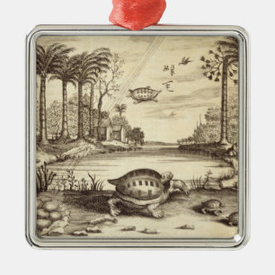 Turtle Eggs Hatching, from 'China Illustrated' by Metal Ornament